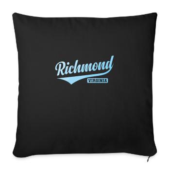 Richmond, Virginia, a city in Virginia - Sofa pillowcase 17,3'' x 17,3'' (45 x 45 cm) - black - Front