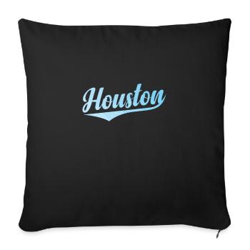 Houston, Texas, a city in the U.S. state of Texas - Sofa pillowcase 17,3'' x 17,3'' (45 x 45 cm) - black - Front