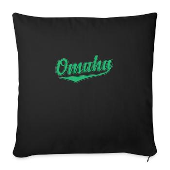 Omaha Nebraska City in the United States - Sofa pillowcase 17,3'' x 17,3'' (45 x 45 cm) - black - Front