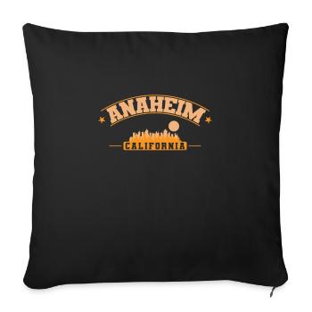 Anaheim, California, a city in California - Sofa pillowcase 17,3'' x 17,3'' (45 x 45 cm) - black - Front