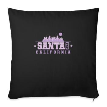 Santa Ana, une ville des États-Unis - Housse de coussin décorative 45 x 45 cm - noir - Devant