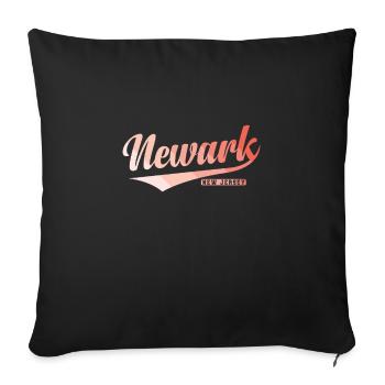 Newark, New Jersey city in the USA - Sofa pillowcase 17,3'' x 17,3'' (45 x 45 cm) - black - Front
