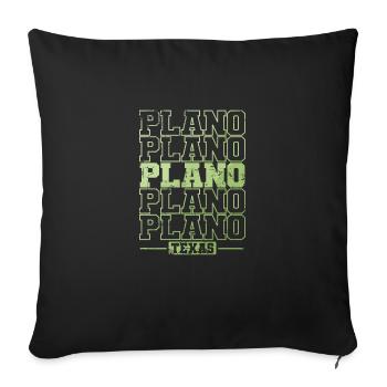 Plano Texas Stadt in den USA - Sofakissenbezug 45 x 45 cm - Schwarz - Vorne