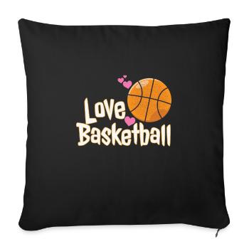 Love Basketball - Sofakissenbezug 45 x 45 cm - Schwarz - Vorne