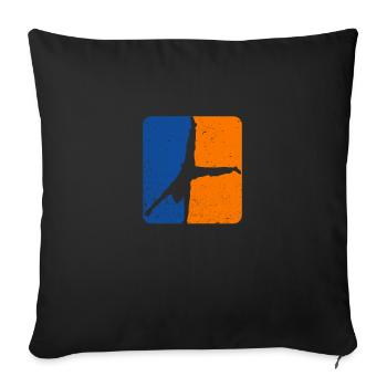 Equivier sur un bras de callisthénie - Housse de coussin décorative 45 x 45 cm - noir - Devant