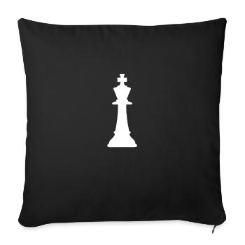 King Chess Piece - Sofa pillowcase 17,3'' x 17,3'' (45 x 45 cm) - black - Front