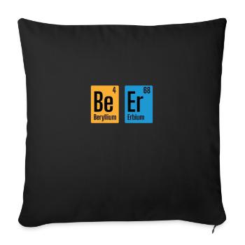 Elément dans la chimie de la bière - Housse de coussin décorative 45 x 45 cm - noir - Devant
