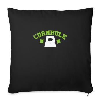 Cornhole cool hobby - Sofa pillowcase 17,3'' x 17,3'' (45 x 45 cm) - black - Front