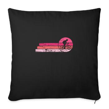 Cycling Fitness Training - Sofa pillowcase 17,3'' x 17,3'' (45 x 45 cm) - black - Front