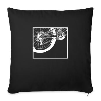 Bicycle Rear Wheel - Sofa pillowcase 17,3'' x 17,3'' (45 x 45 cm) - black - Front