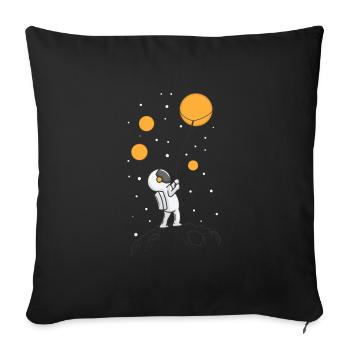 Astronaut in distant space - Sofa pillowcase 17,3'' x 17,3'' (45 x 45 cm) - black - Front