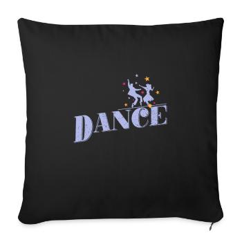 Couple de danse « Danse » - Housse de coussin décorative 45 x 45 cm - noir - Devant