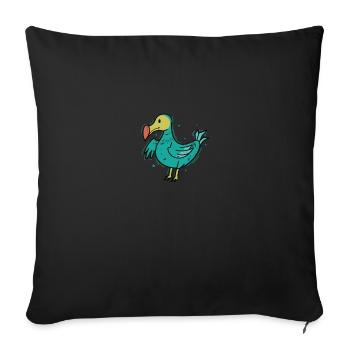 Dodo Birds Mauritius - Sofa pillowcase 17,3'' x 17,3'' (45 x 45 cm) - black - Front