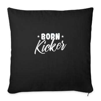 Born Kicker Gummiball Kickball - Sofakissenbezug 45 x 45 cm - Schwarz - Vorne