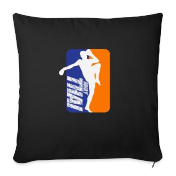 Muay Thai hobby sport cool - Housse de coussin décorative 45 x 45 cm - noir - Devant