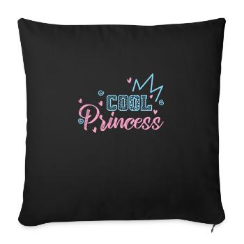 Cool Princess Hobby Beauty Girl - Sofa pillowcase 17,3'' x 17,3'' (45 x 45 cm) - black - Front