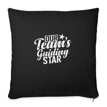 Our Team's Guiding Star - Sofakissenbezug 45 x 45 cm - Schwarz - Vorne
