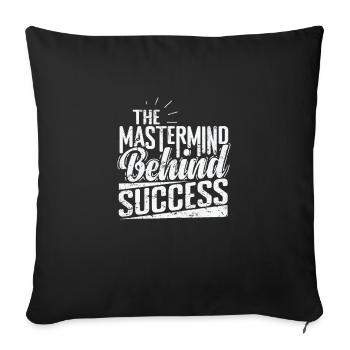 The Mastermind Behind Success - Sofa pillowcase 17,3'' x 17,3'' (45 x 45 cm) - black - Front