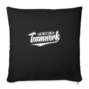 Le roi du travail d’équipe - Housse de coussin décorative 45 x 45 cm - noir - Devant