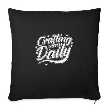 Réussir l’artisanat au quotidien - Housse de coussin décorative 45 x 45 cm - noir - Devant