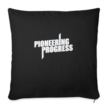 Progrès pionniers - Housse de coussin décorative 45 x 45 cm - noir - Devant