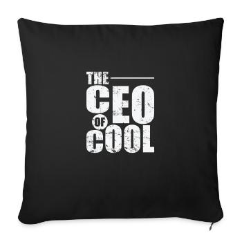 The CEO of Cool - Sofa pillowcase 17,3'' x 17,3'' (45 x 45 cm) - black - Front