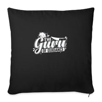 Le Gourou de la guidance - Housse de coussin décorative 45 x 45 cm - noir - Devant