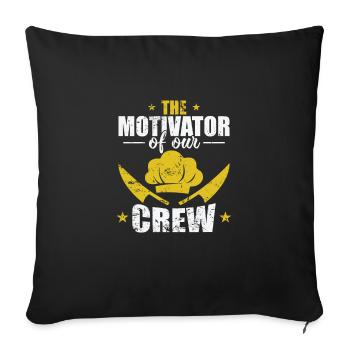 Le motivateur de notre équipe - Housse de coussin décorative 45 x 45 cm - noir - Devant
