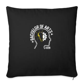 Bachelor of Arts Creative Arts - Sofa pillowcase 17,3'' x 17,3'' (45 x 45 cm) - black - Front