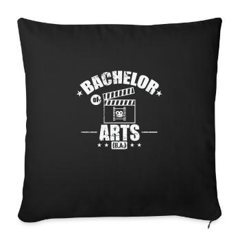 Bachelor of Arts in Art History - Sofa pillowcase 17,3'' x 17,3'' (45 x 45 cm) - black - Front