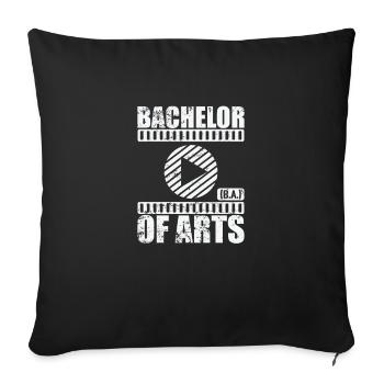 Bachelor of Arts Creative Studies - Sofa pillowcase 17,3'' x 17,3'' (45 x 45 cm) - black - Front