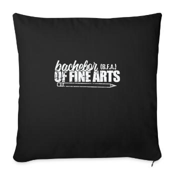 Bachelor of Fine Arts Professional Arts - Sofa pillowcase 17,3'' x 17,3'' (45 x 45 cm) - black - Front