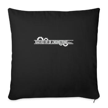 Bachelor of Engineering Engineering Practice - Sofa pillowcase 17,3'' x 17,3'' (45 x 45 cm) - black - Front