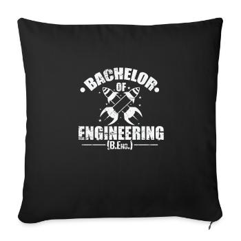 Bachelor of Engineering Technical Studies - Sofa pillowcase 17,3'' x 17,3'' (45 x 45 cm) - black - Front