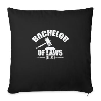Licence en droit - Housse de coussin décorative 45 x 45 cm - noir - Devant