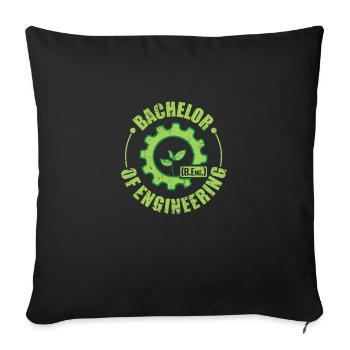 Bachelor of Engineering Ingenieurtechnik - Sofa pillowcase 17,3'' x 17,3'' (45 x 45 cm) - black - Front