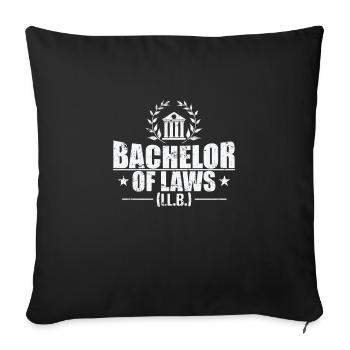 Bachelor of Laws in Law - Sofa pillowcase 17,3'' x 17,3'' (45 x 45 cm) - black - Front