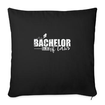 Baccalauréat en droit (LL.B.) - Housse de coussin décorative 45 x 45 cm - noir - Devant