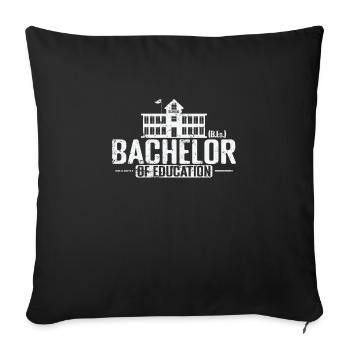 Bachelor of Education Bildungswissenschaften - Sofa pillowcase 17,3'' x 17,3'' (45 x 45 cm) - black - Front