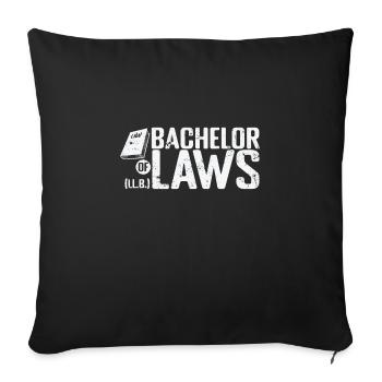 Baccalauréat en droit en études de droit - Housse de coussin décorative 45 x 45 cm - noir - Devant