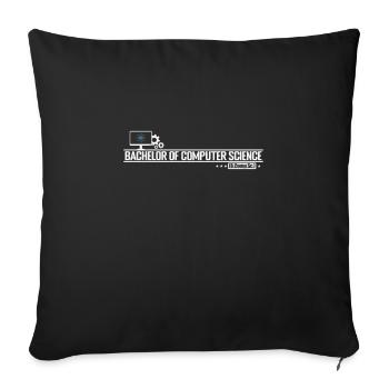 Bachelor of Computer Science Computerwissenschafte - Sofa pillowcase 17,3'' x 17,3'' (45 x 45 cm) - black - Front