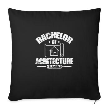 Bachelor of Architecture Architektur und Planung - Sofakissenbezug 45 x 45 cm - Schwarz - Vorne