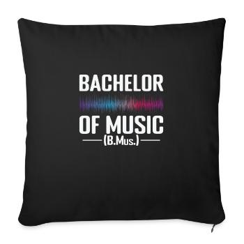 Baccalauréat en musique (B.Mus.) - Housse de coussin décorative 45 x 45 cm - noir - Devant