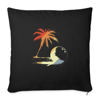 Bowling Retro Stil - Sofakissenbezug 45 x 45 cm - Schwarz - Vorne