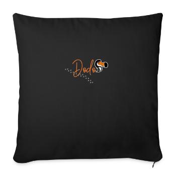 Dodo from Mauritius - Sofa pillowcase 17,3'' x 17,3'' (45 x 45 cm) - black - Front