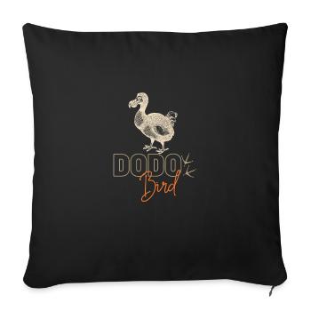 Oiseau Dodo de la Réunion - Housse de coussin décorative 45 x 45 cm - noir - Devant