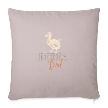Oiseau Dodo de la Réunion - Housse de coussin décorative 45 x 45 cm - taupe clair - Devant