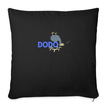 Dodo Night - Sofa pillowcase 17,3'' x 17,3'' (45 x 45 cm) - black - Front