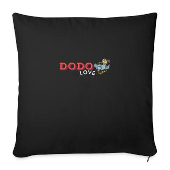 Dodo Love Animal - Sofa pillowcase 17,3'' x 17,3'' (45 x 45 cm) - black - Front