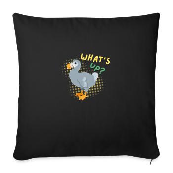 Dodo Whats's up? - Sofa pillowcase 17,3'' x 17,3'' (45 x 45 cm) - black - Front